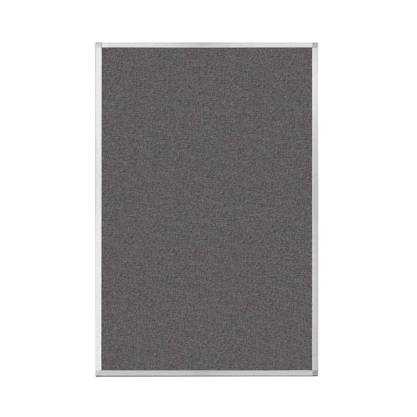 Hush Panel Configurable Cubicle Partition 6' x 4' Charcoal Gray Fabric